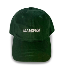 Load image into Gallery viewer, Manifest hat styled on model women, motivational embroidered cap, lifestyle view