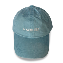 Load image into Gallery viewer, Manifest hat styled on model women, motivational embroidered cap, product detail