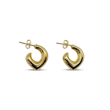 Load image into Gallery viewer, 18k gold-filled squoval geometric hoop earrings for women, modern jewelry