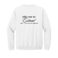 Load image into Gallery viewer, Take Me To The Hamptons Sweatshirt for women, graphic apparel gift, on model styled