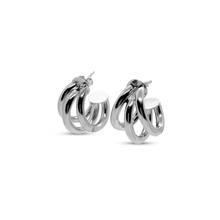 Load image into Gallery viewer, gold triplet earring set women, tarnish-resistant three-stud ear stack jewelry