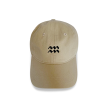 Load image into Gallery viewer, Zodiac Sign Aquarius embroidered khaki dad hat