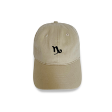 Load image into Gallery viewer, Zodiac Sign Capricorn embroidered khaki dad hat