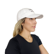 Load image into Gallery viewer, funny white embroidered hat women Champagne Cocaine, unstructured cotton adjustable