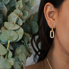 Load image into Gallery viewer, gold double oval necklace women, tarnish-resistant layered link chain