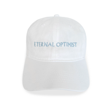 Load image into Gallery viewer, Eternal Optimist embroidered dad hat for women, positive statement hat gift