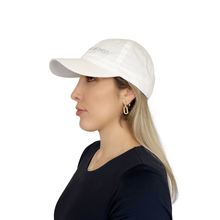 Load image into Gallery viewer, Eternal Optimist hat on model, positive embroidered cap women