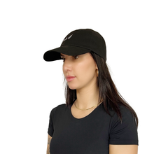 Load image into Gallery viewer, Fuck Off hat styled on model, bold statement dad cap women