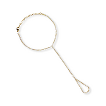 Load image into Gallery viewer, 18k gold-filled hand chain bracelet ring for women, glamorous jewelry