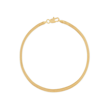 Load image into Gallery viewer, 18k gold-filled herringbone flat snake chain necklace for women