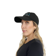 Load image into Gallery viewer, I Miss You embroidered hat detail, black dad hat text bubble
