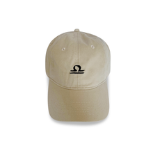 Load image into Gallery viewer, Zodiac Sign Libra embroidered khaki dad hat