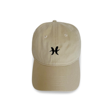 Load image into Gallery viewer, Zodiac Sign Pisces embroidered khaki dad hat