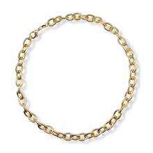 Load image into Gallery viewer, 18k gold-filled rolo round link chain necklace for women