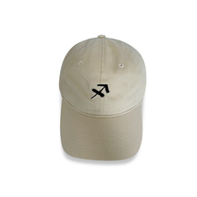 Load image into Gallery viewer, Zodiac Sign Sagittarius embroidered khaki dad hat