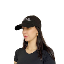 Load image into Gallery viewer, Where Is My Fucking Yacht hat styled look, bold funny black dad hat gift