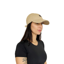 Load image into Gallery viewer, Zodiac Sign embroidered khaki dad hat, side view